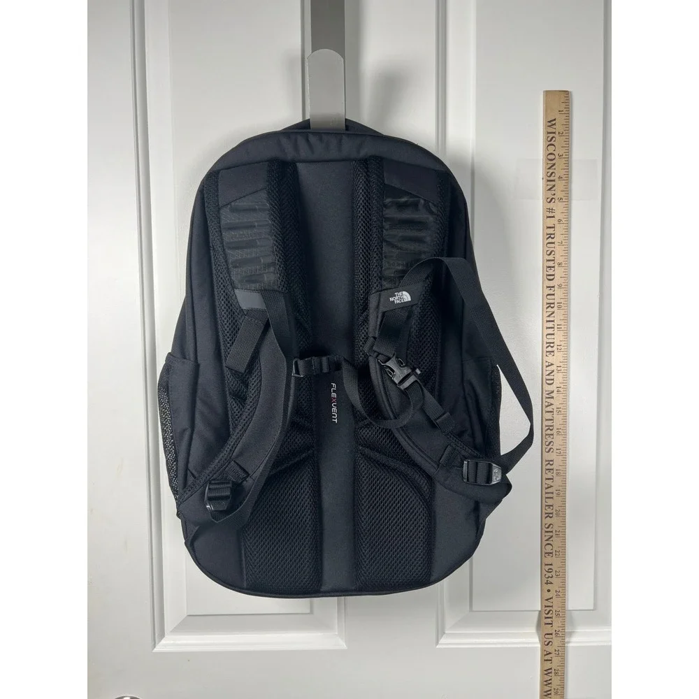 The North Face Jester Backpack Black Grey FlexVent School Hiking Travel Bag